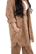 Load image into Gallery viewer, Brown Cotton Oversized Shirt (Free Sized)
