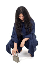 Load image into Gallery viewer, Blue Rayon Oversized Shirt (Free Sized)
