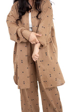 Load image into Gallery viewer, Brown Cotton Oversized Shirt (Free Sized)
