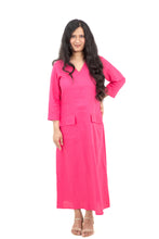 Load image into Gallery viewer, Pink Cotton Linen Dress
