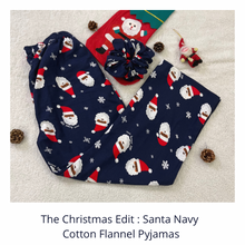 Load image into Gallery viewer, The Christmas Edit - Santa Navy Pyjama
